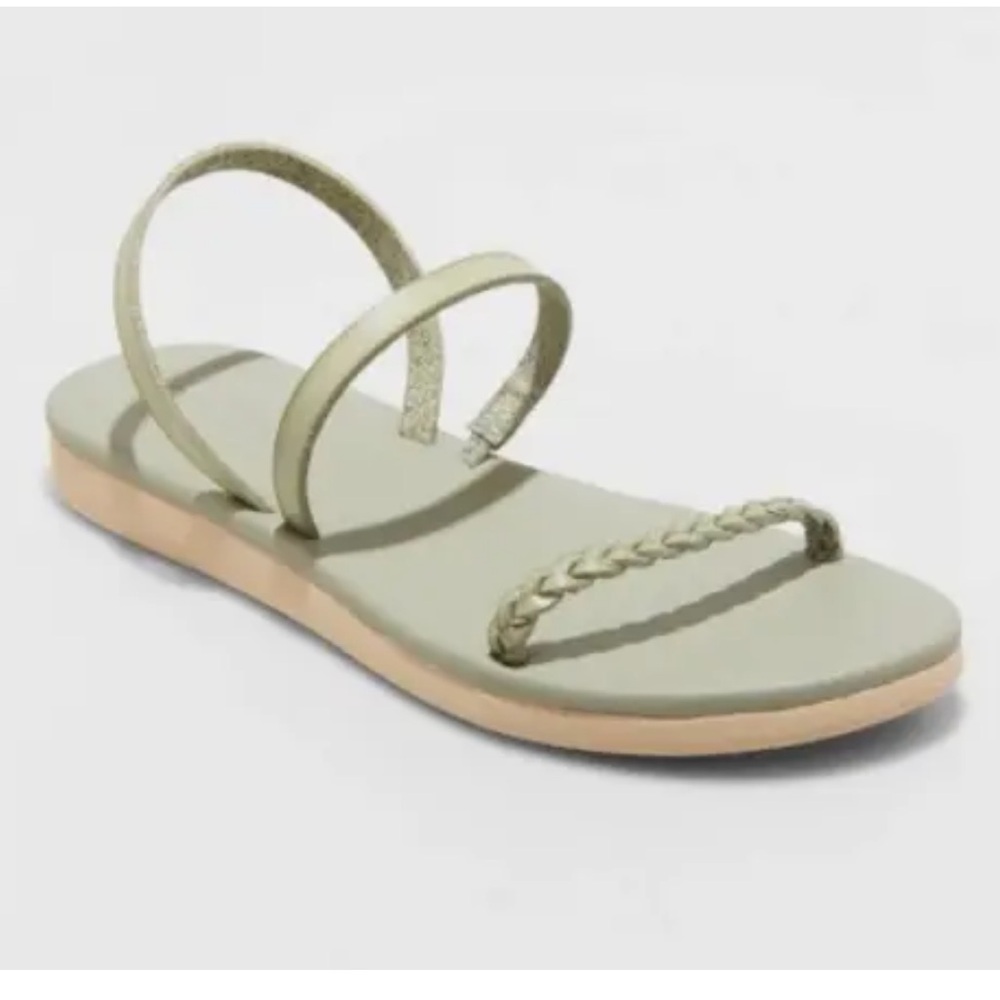 Universal Threads strappy sandals, green size 6.5 - NWOT